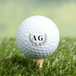 Golf Balls with Custom Monogram Initials