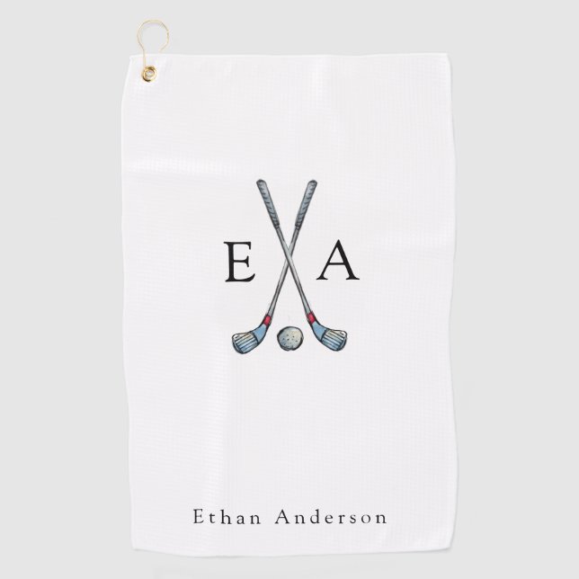 Golf balls with Custom monogrammed  Towel (Front)