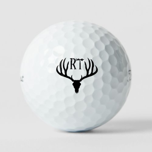 Golf Balls with Rugged Tactical Mule Deer Design 