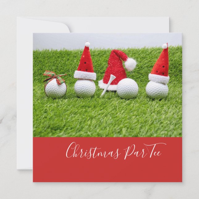 Golf balls with Santa hats Christmas (Front)