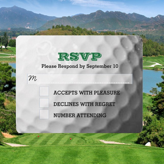Golf Bar Mitzvah RSVP Card (Creator Uploaded)