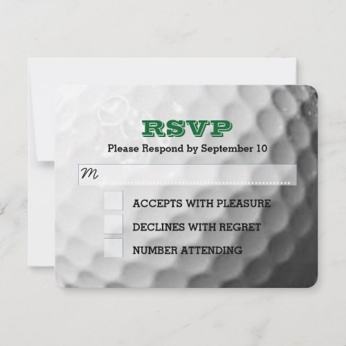 Golf Bar Mitzvah RSVP Card