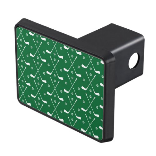 Golf Bat And Green Backgrond Hitch Cover