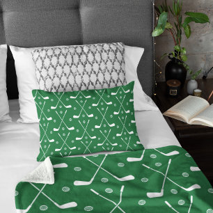 Golf Bat And Green Backgrond Pet Bed