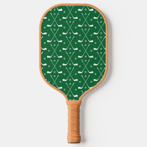 Golf Bat And Green Backgrond Pickleball Paddle