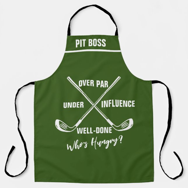 Golf Beer Lover Apron - Personalized Funny Gift (Front)