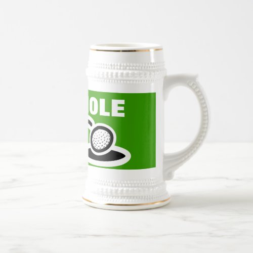 Golf beer mug with funny quote