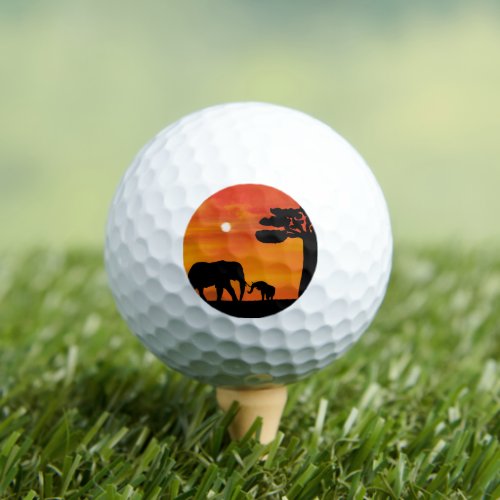 Golf Belephant sky animals sunrise nature  Golf Balls