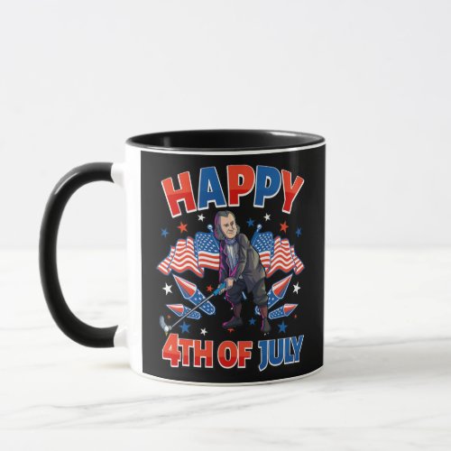 Golf Ben Franklin 4th Of July Boys Kids American Mug