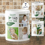 Golf BEST DAD BY PAR 7 Photo Collage Coffee Mug<br><div class="desc">Create a unique photo collage mug for the golfer Dad utilizing this easy-to-upload photo collage template with 7 pictures and the funny golf saying title BEST DAD BY PAR in green and black. Makes a memorable, meaningful father gift for his birthday, Father's Day or a holiday. ASSISTANCE: For help with...</div>