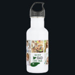 Golf BEST DAD BY PAR 7 Photo Collage Stainless Steel Water Bottle<br><div class="desc">Create a unique photo collage water bottle for the golfer Dad utilizing this easy-to-upload photo collage template with 7 pictures and the funny golf saying title BEST DAD BY PAR in green and black. Choose from other water bottle colors and sizes on the ordering page. Makes a memorable, meaningful father...</div>