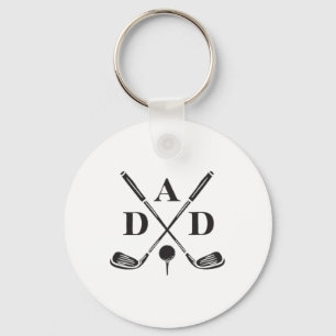 Golf Best Dad By Par Daddy Golfer Father's Day Gol Keychain