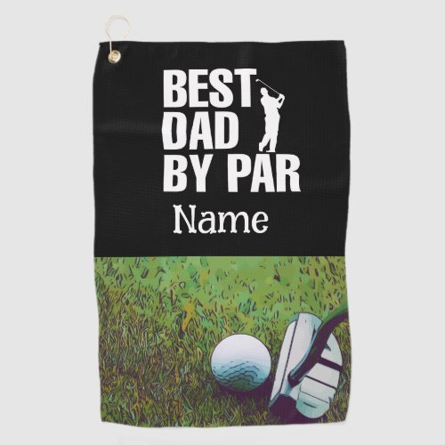 Golf  Best Dad by Par Golf Towel