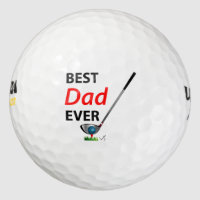Golf Best Dad Ever Fathers Day Birthday Cool Golf Balls
