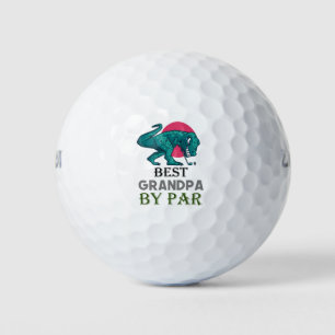 Golf Best Grandpa by Par Dinosaur golfer Golf Balls