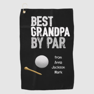 Golf best grandpa by par for grandfather golf towel