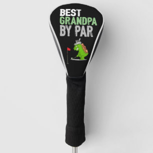 Golf Best Grandpa by Par with Dinosaur Funny Golf Head Cover