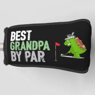 Golf Best Grandpa by Par with Dinosaur Funny Golf Head Cover