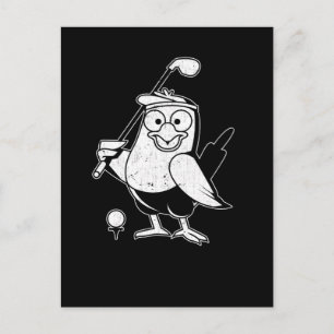 Golf Birdie Funny Bird Animal Humor Golfing Postcard