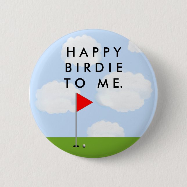 Golf Birdie Pinback Button (Front)