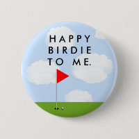 Golf Birdie Pinback Button