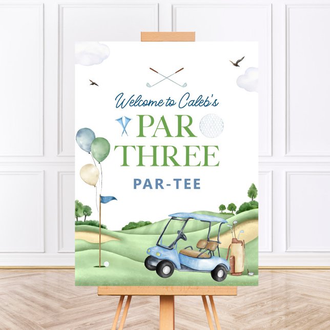 Golf Birthday 3rd Birthday Par Three Welcome Sign (Creator Uploaded)