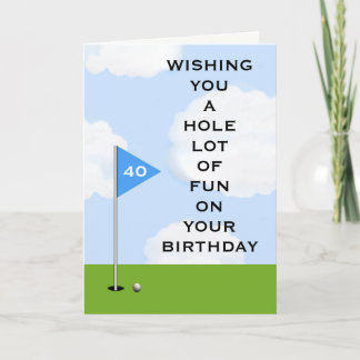 Golf Birthday Card