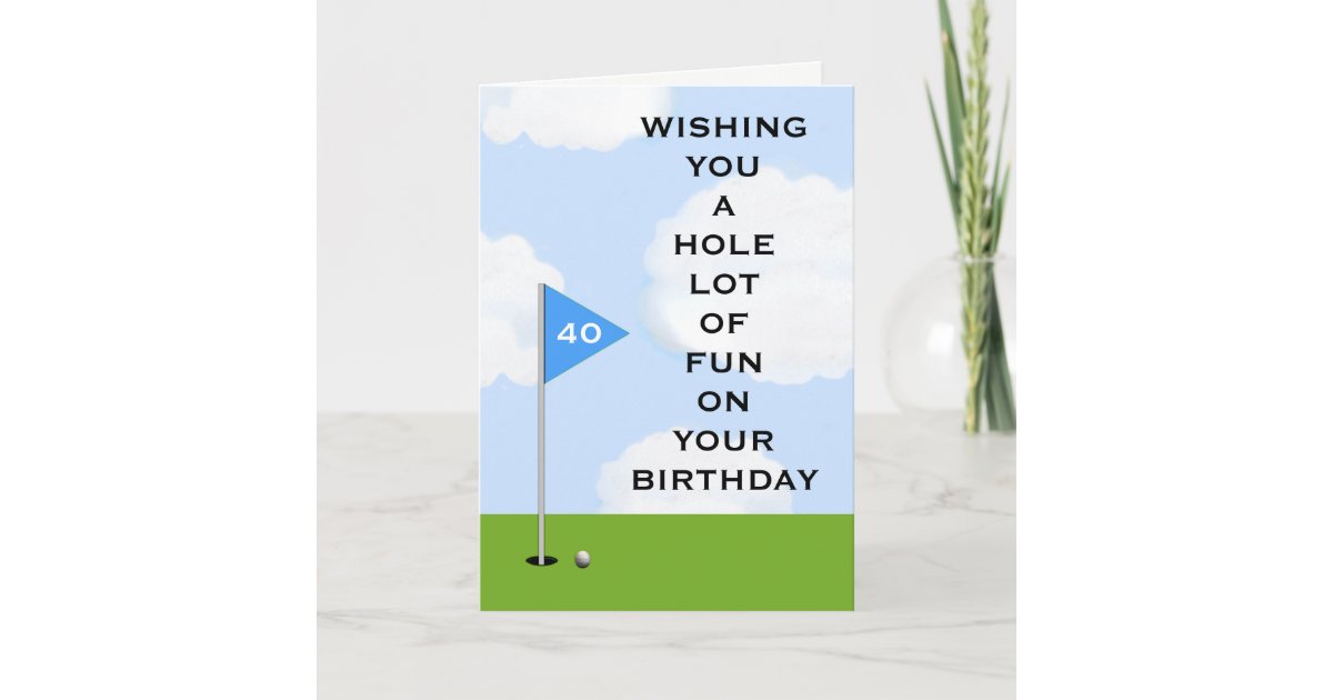 Golf Birthday Card | Zazzle