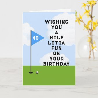 Golf Birthday Card | Zazzle