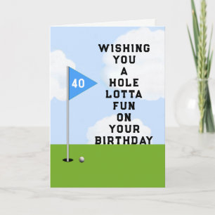 Golf Birthday Card