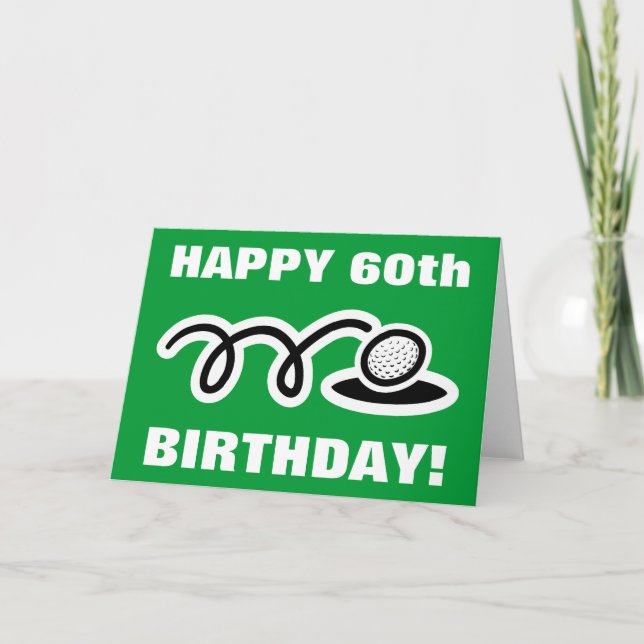 Golf Birthday card | Customizable (Front)