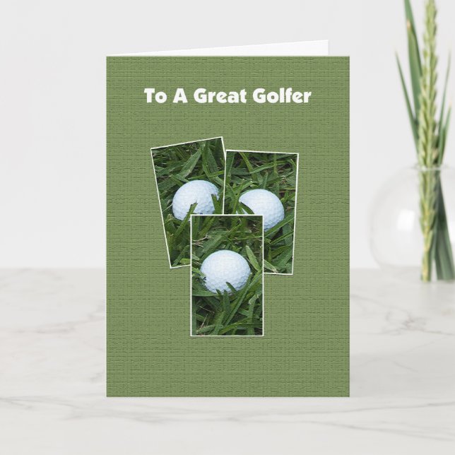 Golf Birthday Card -- Golf Balls for Your "Birdie" (Front)