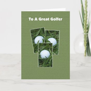 Golf Birthday Card -- Golf Balls For Your "birdie" by KathyHenis at Zazzle