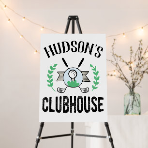 Golf Birthday Clubhouse Sign