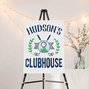 Golf Birthday Clubhouse Sign