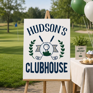 Golf Birthday Clubhouse Sign
