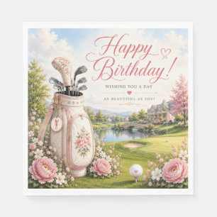 Golf Birthday for Woman Golfer Napkins