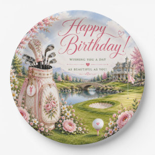 Golf Birthday for Woman Golfer  Paper Plates