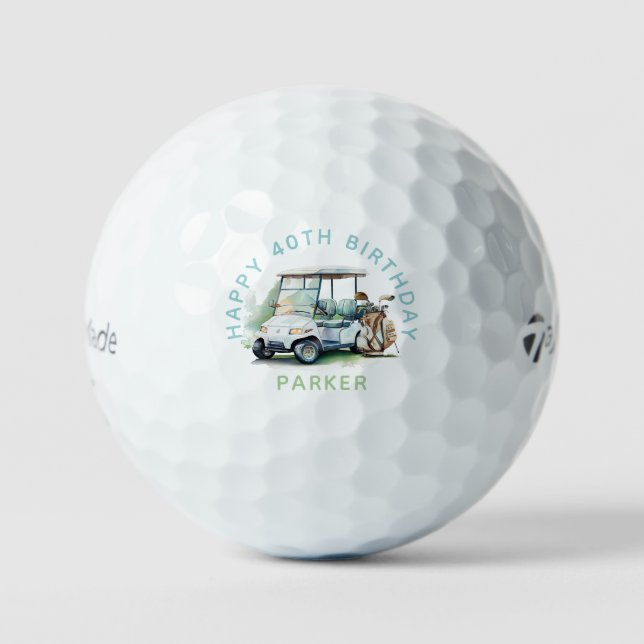 Golf Birthday Gift Personalized Golf Balls (Front)