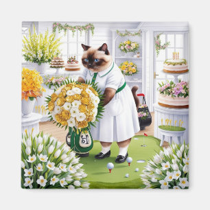 Golf Birthday Gifts for Cat Lover Golfer Magnet