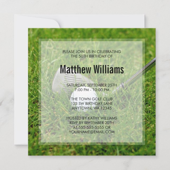 Golf Birthday Invitation (Front)