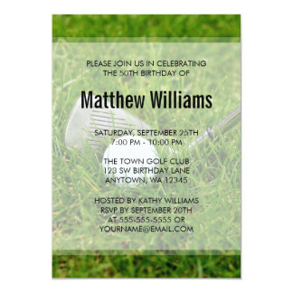 Golf Birthday Invitation