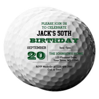 Golf Birthday Invitation