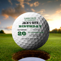 Golf Birthday Invitation