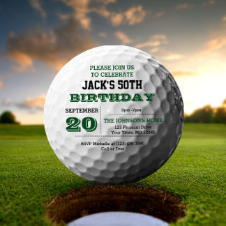 Golf Birthday Invitation