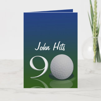 Golf Birthday Invitation for 90 year old