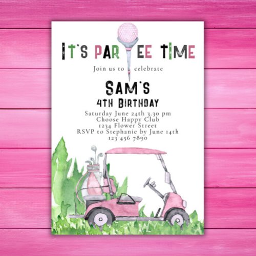 Golf Birthday Invitation Golf Birthday Par_tee