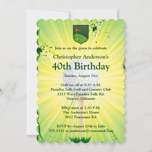 Golf Birthday invitation Invitation