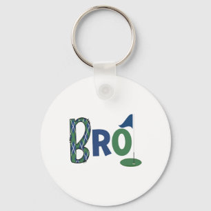 Golf Birthday Kids Golfing Brother Of Birthday Boy Keychain