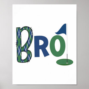 Golf Birthday Kids Golfing Brother Of Birthday Boy Poster